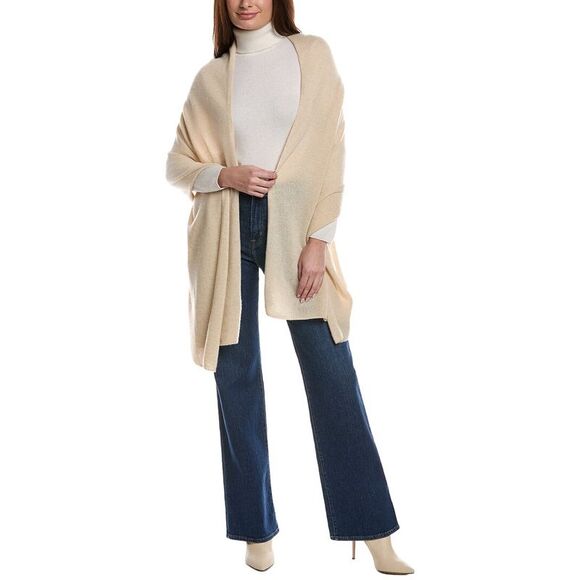 Phenix Solid Jersey Cashmere Wrap Brown